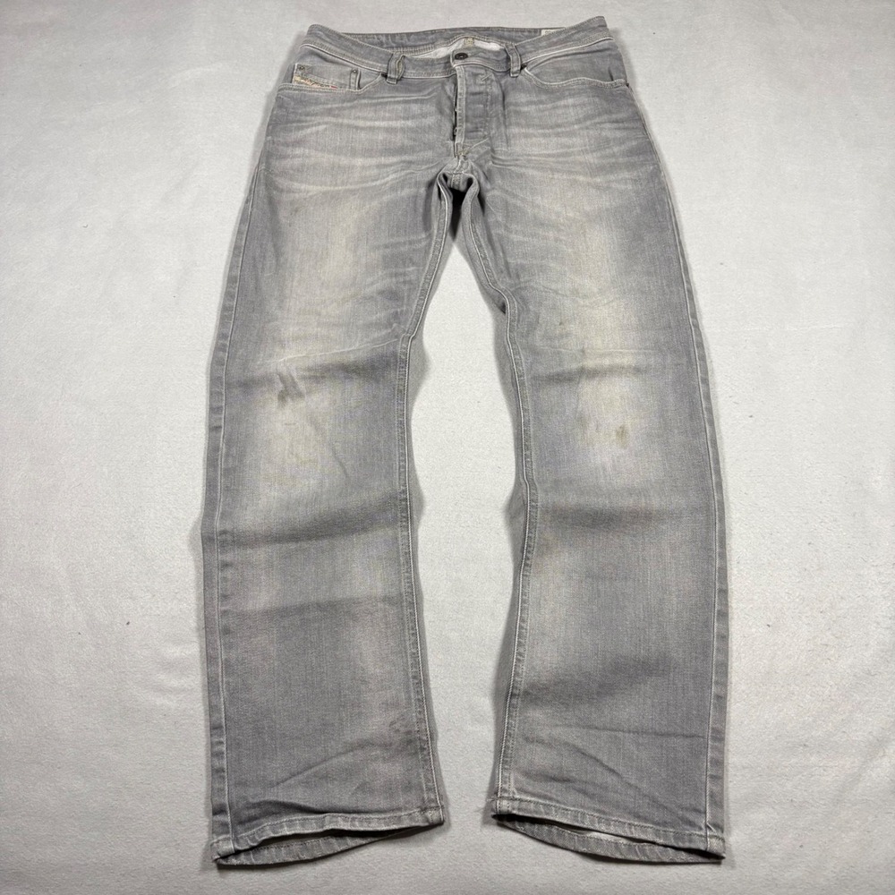 Diesel Waykee Regular Straight Grey Stretch Jeans W31 L30 Wash 0839N Mens